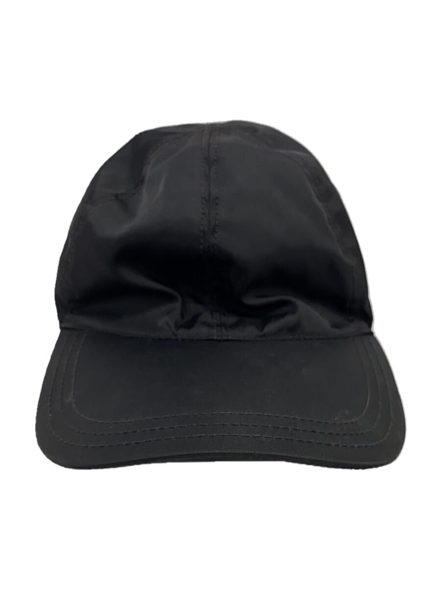 【中古】PRADA◆キャップ/M/ナイロン/BLK/メンズ/ロゴ//【服飾雑貨他】