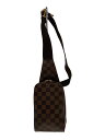 【中古】LOUIS VUITTON◆ジェロニモス_ダミエ・エベヌ_BRW/PVC/BRW【バッグ】