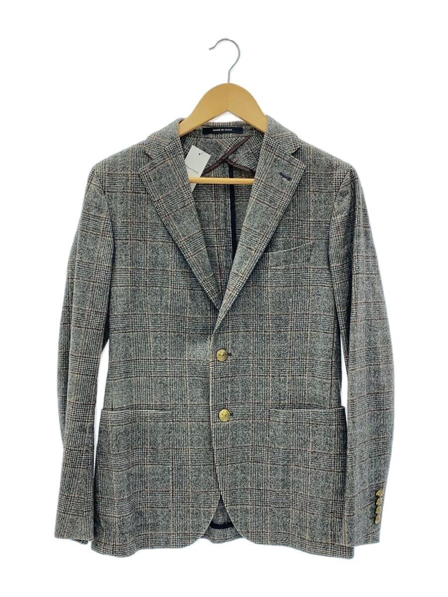 【中古】TAGLIATORE◆ジャケット/46/ウール/GRY/チェック/1SMC22K【メンズウェア】