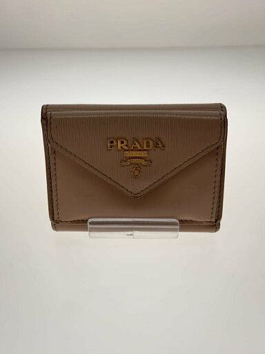 【中古】PRADA◆3つ折り財布/--/BEG/無地/レディース【服飾雑貨他】 【中古】PRADA◆3つ折り財布/--/BEG/無地/レディース【服飾雑貨他】