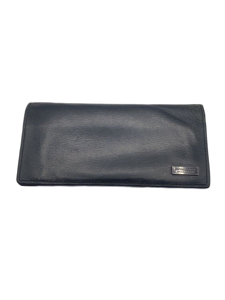 【中古】BURBERRY BLACK LABEL◆長財布/牛革/BLK/メンズ/D1214-400-09【服飾雑貨他】