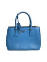 【中古】PRADA◆トートバッグ/レザー/BLU//【バッグ】
