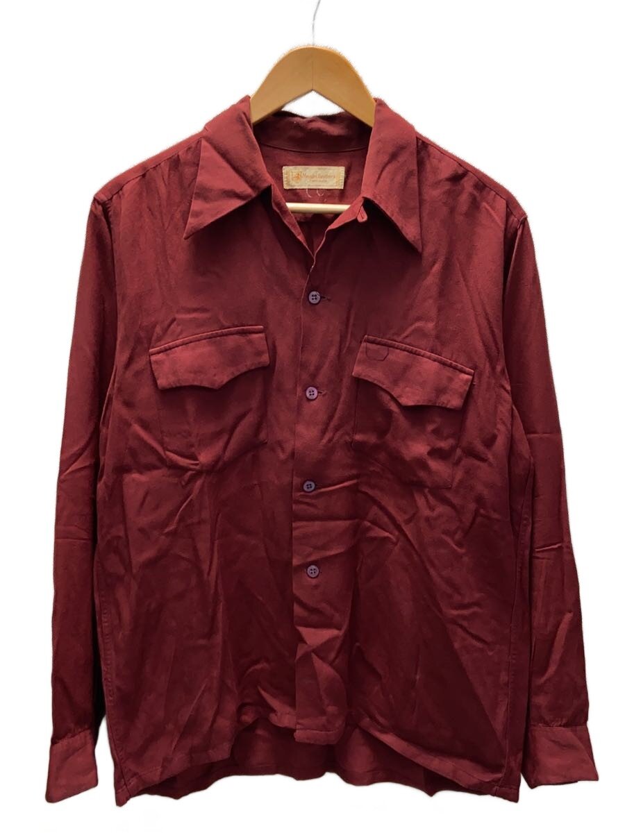 40s/VT/オープンカラーシャツ/mandel brothers/長袖シャツ/RED/