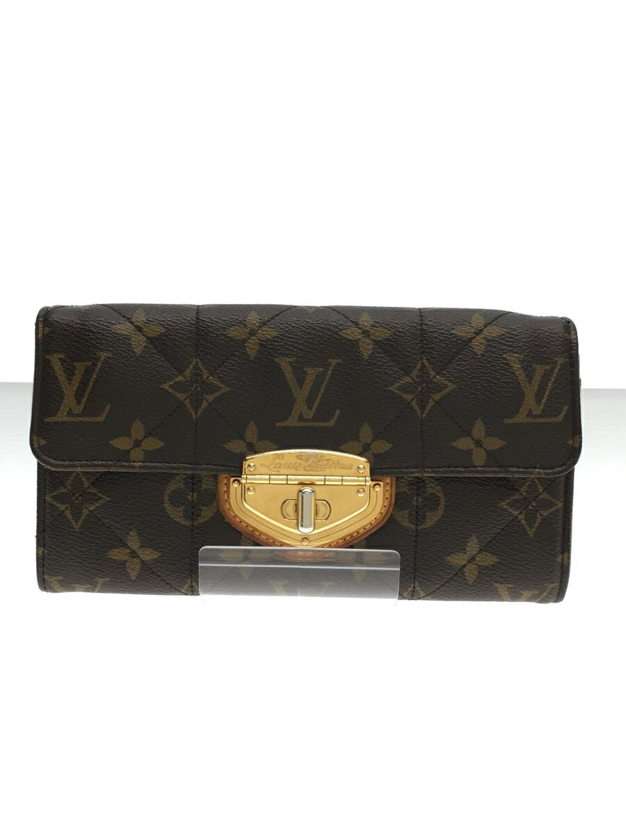 【中古】LOUIS VUITTON◆ポルト・フォイユ・サラ_モノグラム・エトワール_BRW/PVC/BRW/総柄/メンズ/M66556【服飾雑貨他】