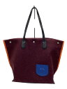 【中古】LONGCHAMP◆トートバッグ/ウール/BRD【バッグ】(4)