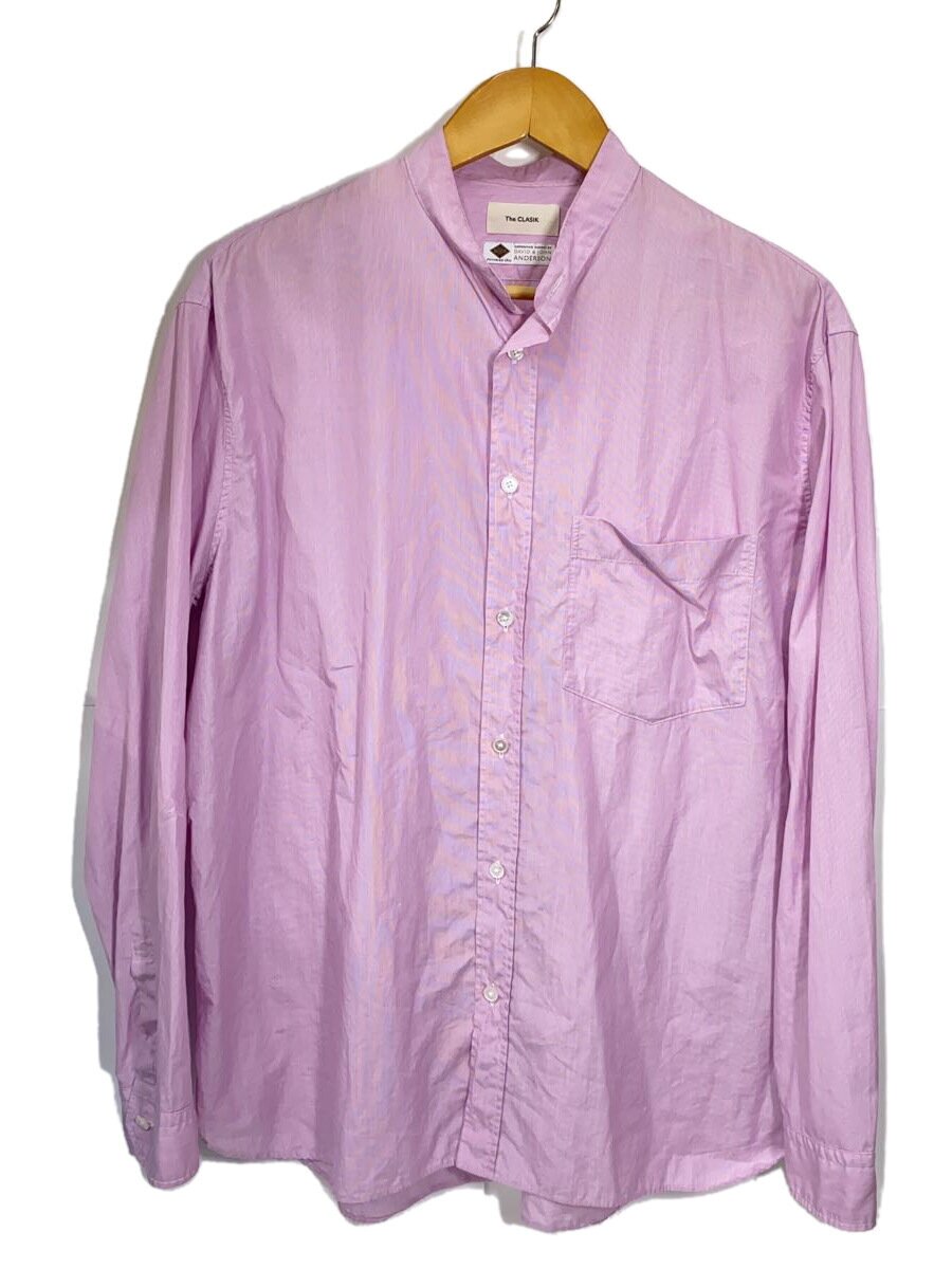 The CLASIK◆20AW/スタンドカラーシャツ/長袖シャツ/48/コットン/PNK/ストライプ/20AW-CKSH-004