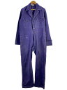 【中古】EURO VINTAGE◆EURO Vintage/60s~/つなぎ/ジャンプスーツ/オールインワン/コットン/後染パープル【メンズウェア】