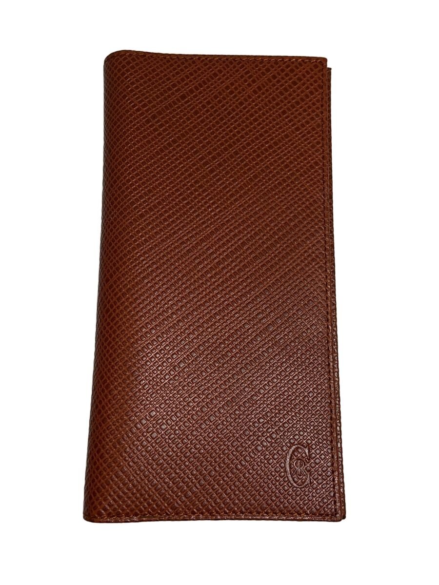 【中古】CERRUTI 1881◆長財布/レザー/BRW/無地/メンズ【服飾雑貨他】