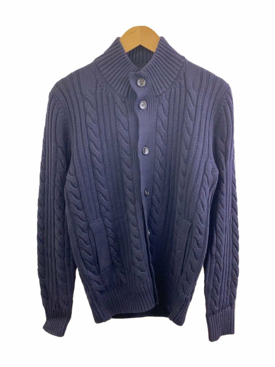 【中古】BAFY◆BEAMS別注/ウール ケーブル スタンドカラー カーディガン/46/NVY/21-15-0122-227【メンズウェア】