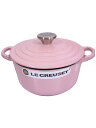 【中古】LE CREUSET◆鍋/サイズ:18cm/PNK/21001 18 40 14491【キッチン用品】