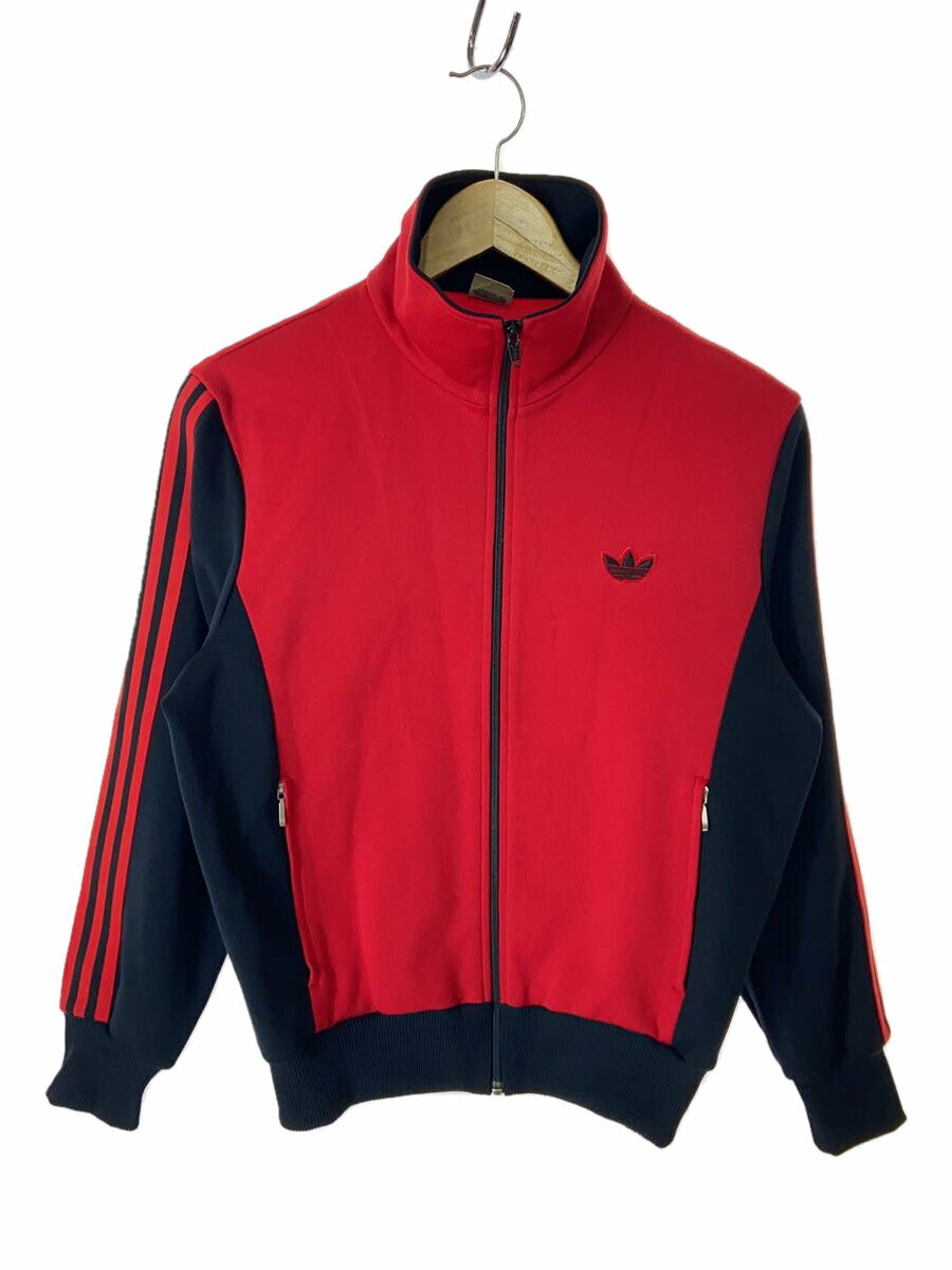 【中古】adidas◆70s/西ドイツ製/デサント/ジャケット/S/ポリエステル/RED/無地/ats-45f【メンズウェア】