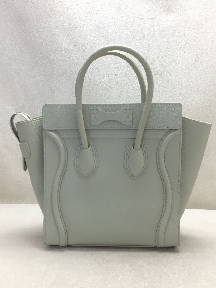 【中古】CELINE◆ラゲージマイクロ/ハンドバッグ/レザー/CRM/中古【バッグ】 3