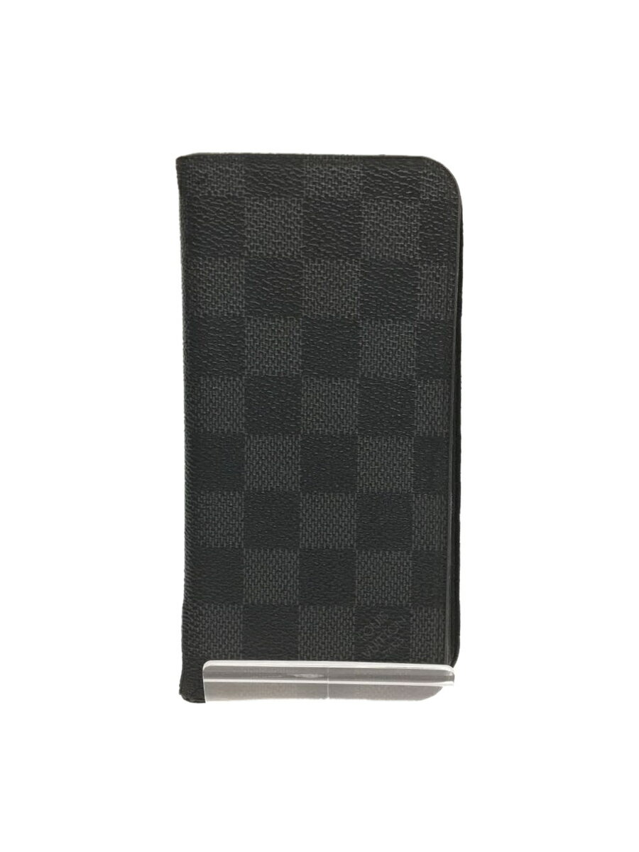 【中古】LOUIS VUITTON◆IPHONE6 フォリオ_ダミエ グラフィット_GRY/キャンバス/GRY/総柄/メンズ/N61270【服飾雑貨他】