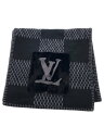 【中古】LOUIS VUITTON◆ルイヴィトン/マフラー/ウール/BLK/総柄/メンズ/M77139/エシャルプ・ダミエ ウォーム/M7713//【服飾雑貨他...