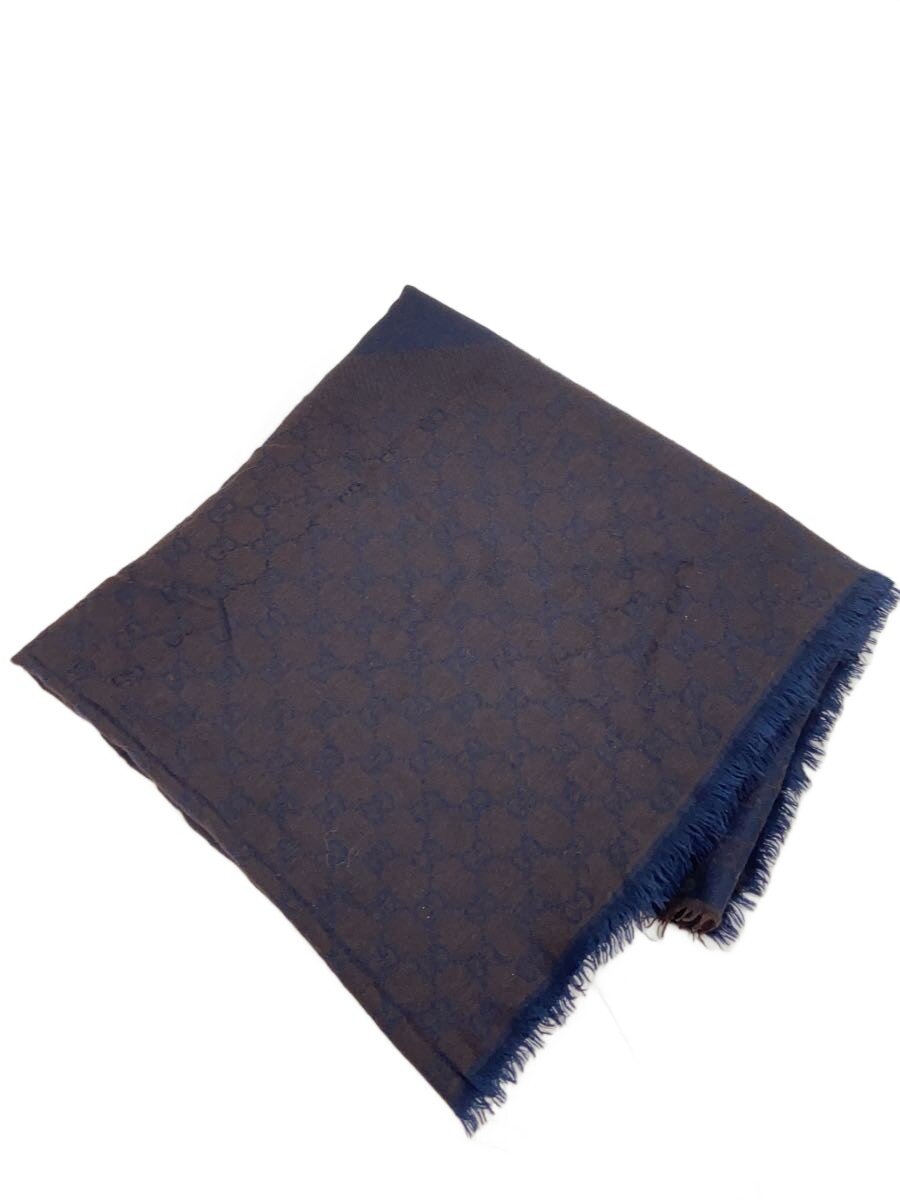 【中古】GUCCI◆ストール/ウール/NVY/レディース/281942 3G704 2068【服飾雑貨他】