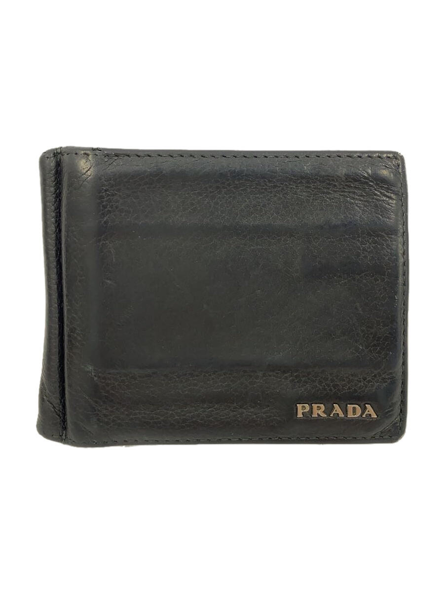 【中古】PRADA◆2つ折り財布/--/BLK/メンズ【服飾雑貨他】