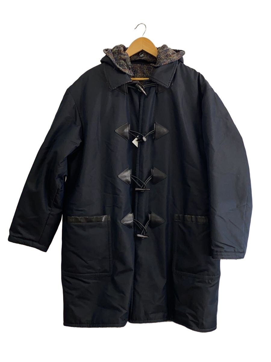 【中古】NICENESS◆DEVOLLE/MULTI-COLORED KASURI DUFFLE COAT/煙草臭有/L/ウール/NVY【メンズウェア】