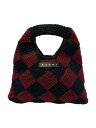 【中古】MARNI◆ハンドバッグ/ダイヤモンドクロシェ/かぎ針編み/BRD/チェック【バッグ】(4)