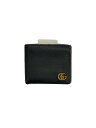 【中古】GUCCI◆2つ折り財布/レザー/BLK/メンズ【服飾雑貨他】