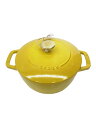 【中古】Staub◆鍋/サイズ:18cm/YLW【キッチン用品】