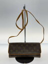 【中古】LOUIS VUITTON◆ポシェット・ツインGM_モノグラム・キャンバス_BRW/PVC/BRW【バッグ】