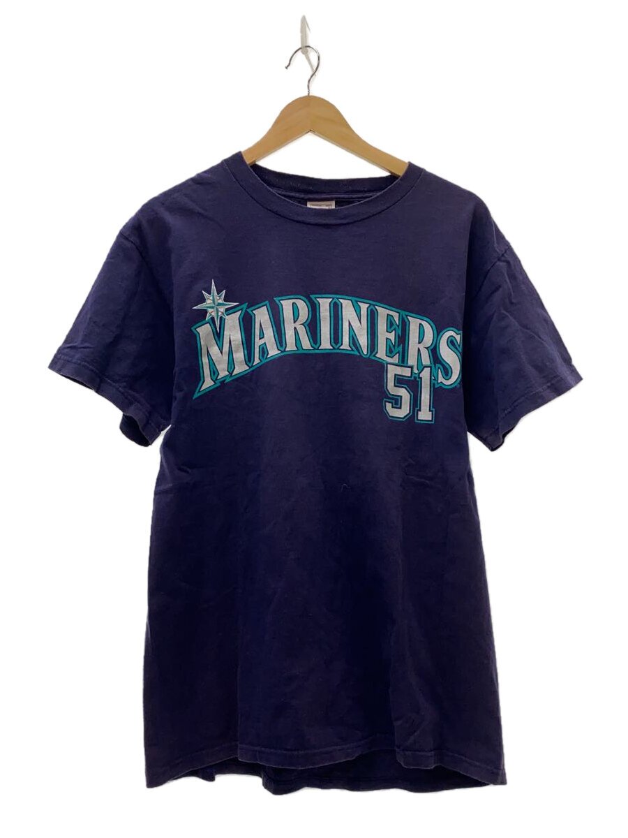 【中古】DELTA◆00s/Tシャツ/M/コットン/NVY/プリント/MARINERS/イチロー//【メンズウェア】