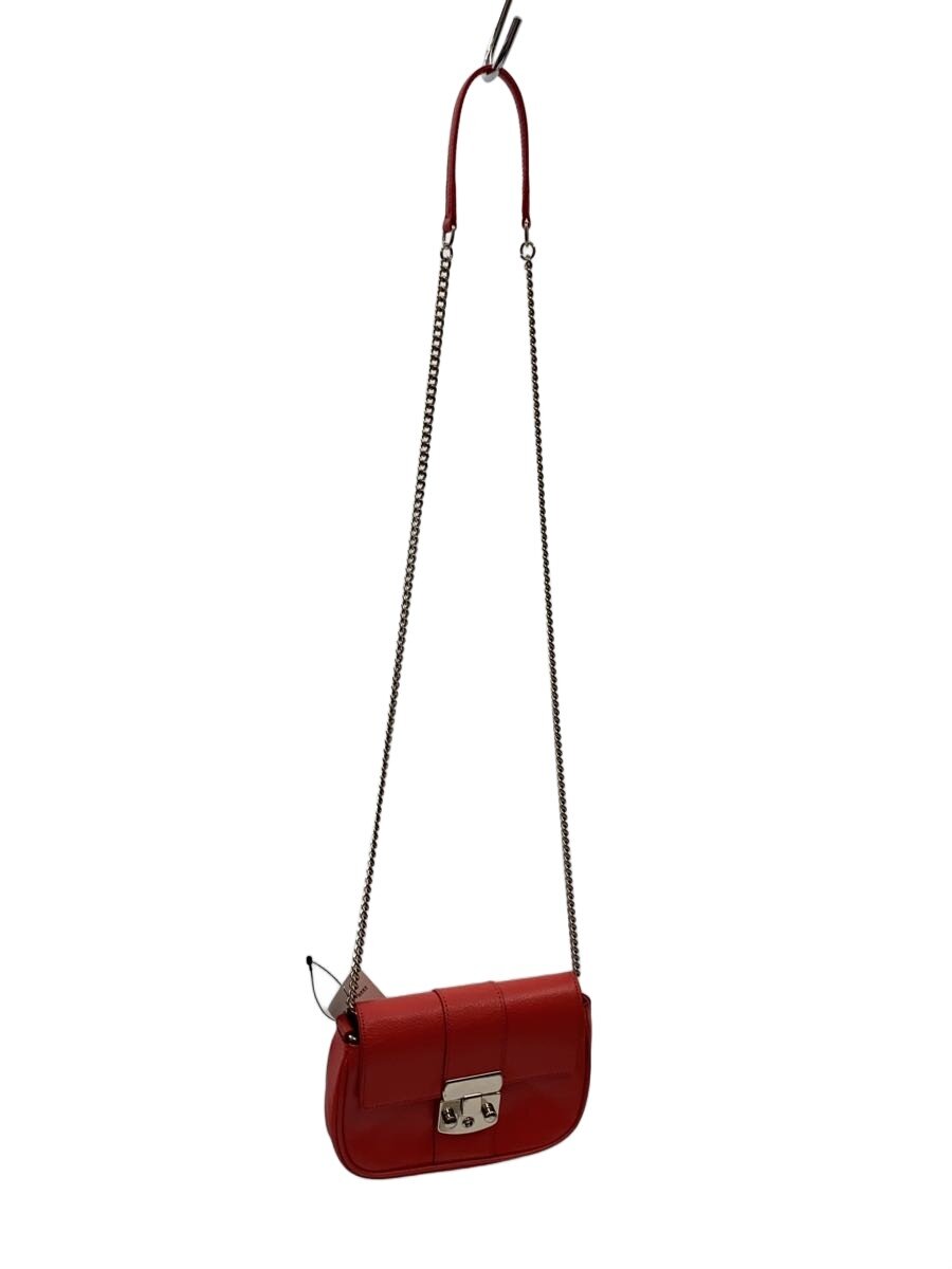 【中古】Rene◆ショルダーバッグ/レザー/RED【バッグ】