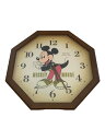 【中古】Disney◆時計/アナログ/BRW【インテリア小物・日用雑貨】