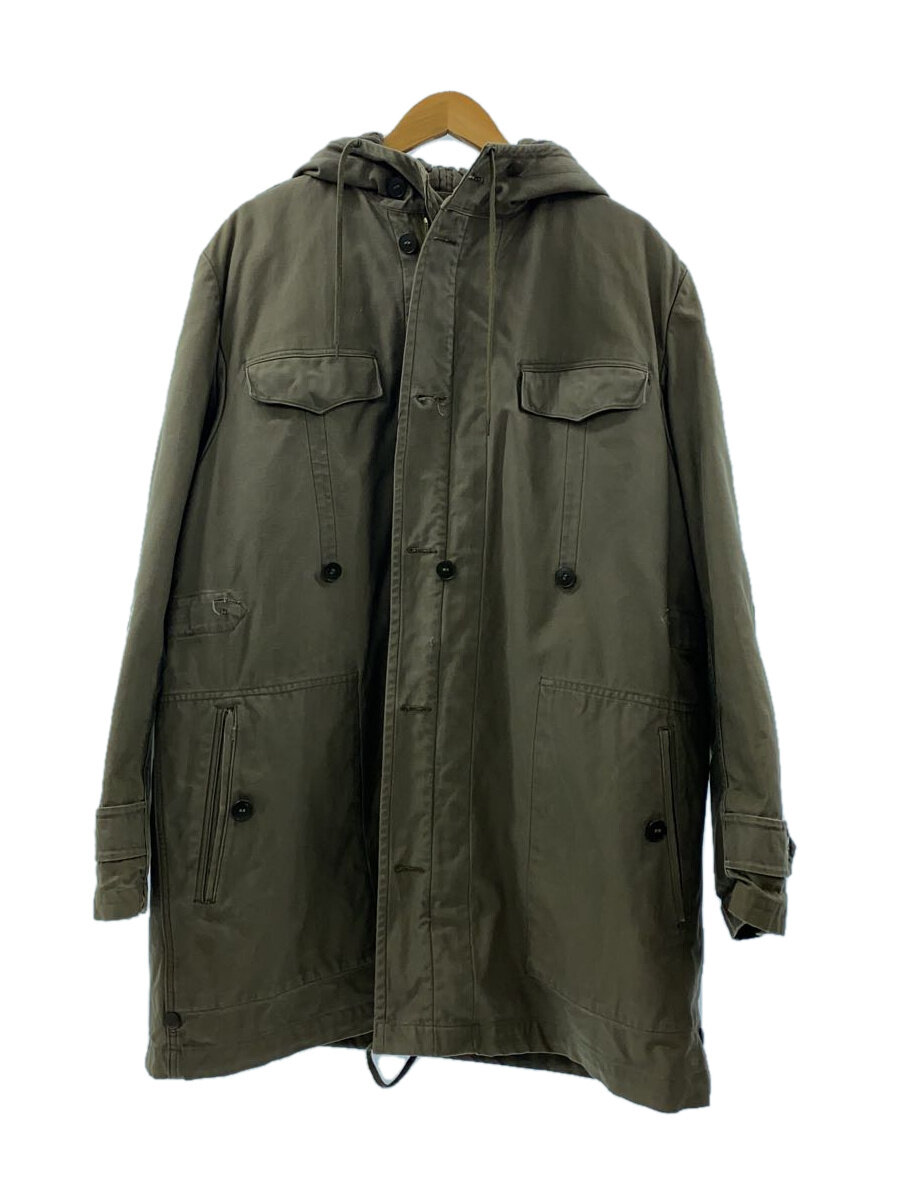 【中古】GERMAN MILITARY◆フィールドパーカー/モッズコート/グリーン/ライナー付き【メンズウェア】