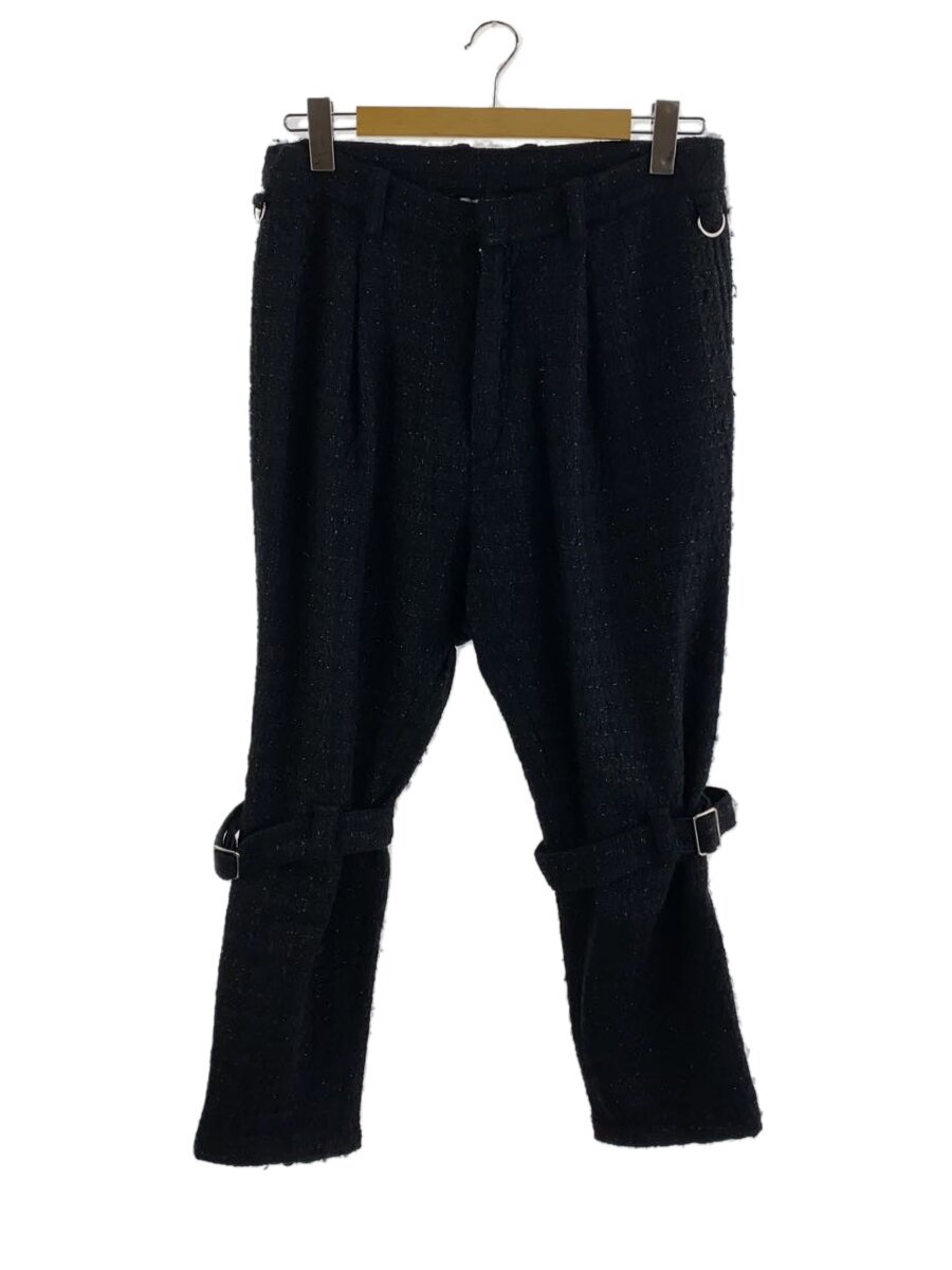 【中古】el conductor H◆TWEED BONDAGE TROUSERS/ボトム/4/アクリル/BLK/PD22AP04【メンズウェア】