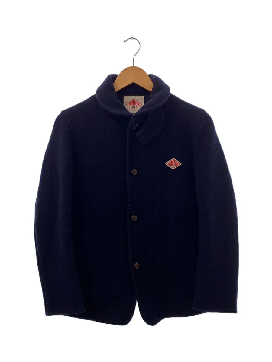 【中古】DANTON◆コート/36/ウール/NVY/無地/JD-8243【レディースウェア】