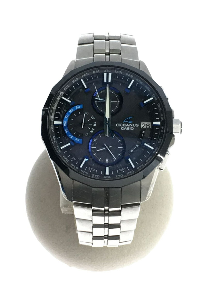 【中古】CASIO◆ソーラー腕時計_OCEANU