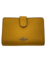 【中古】COACH◆2つ折り財布/レザー/YLW/無地/レディース【服飾雑貨他】