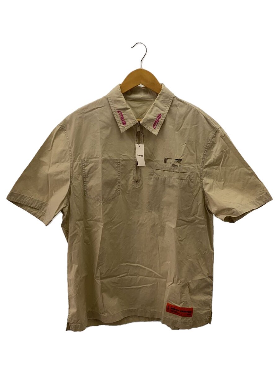 【中古】HERON PRESTON◆半袖シャツ/L/コットン/BEG/HMGA007S19738024//【メンズウェア】