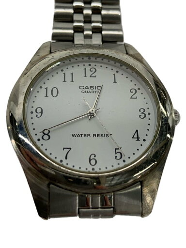 【中古】CASIO◆クォーツ腕時計/アナログ/ステンレス/WHT/SLV/mtp-1129【服飾雑貨他】 【中古】CASIO◆クォーツ腕時計/アナログ/ステンレス/WHT/SLV/mtp-1129【服飾雑貨他】