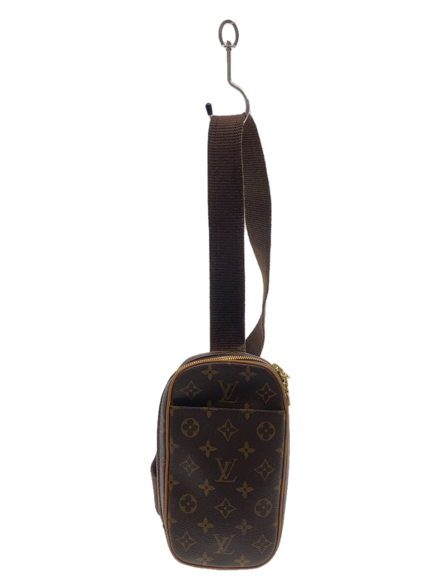 【中古】LOUIS VUITTON◆ポシェット・ガンジュ_モノグラム・キャンバス_BRW/--/BRW【バッグ】