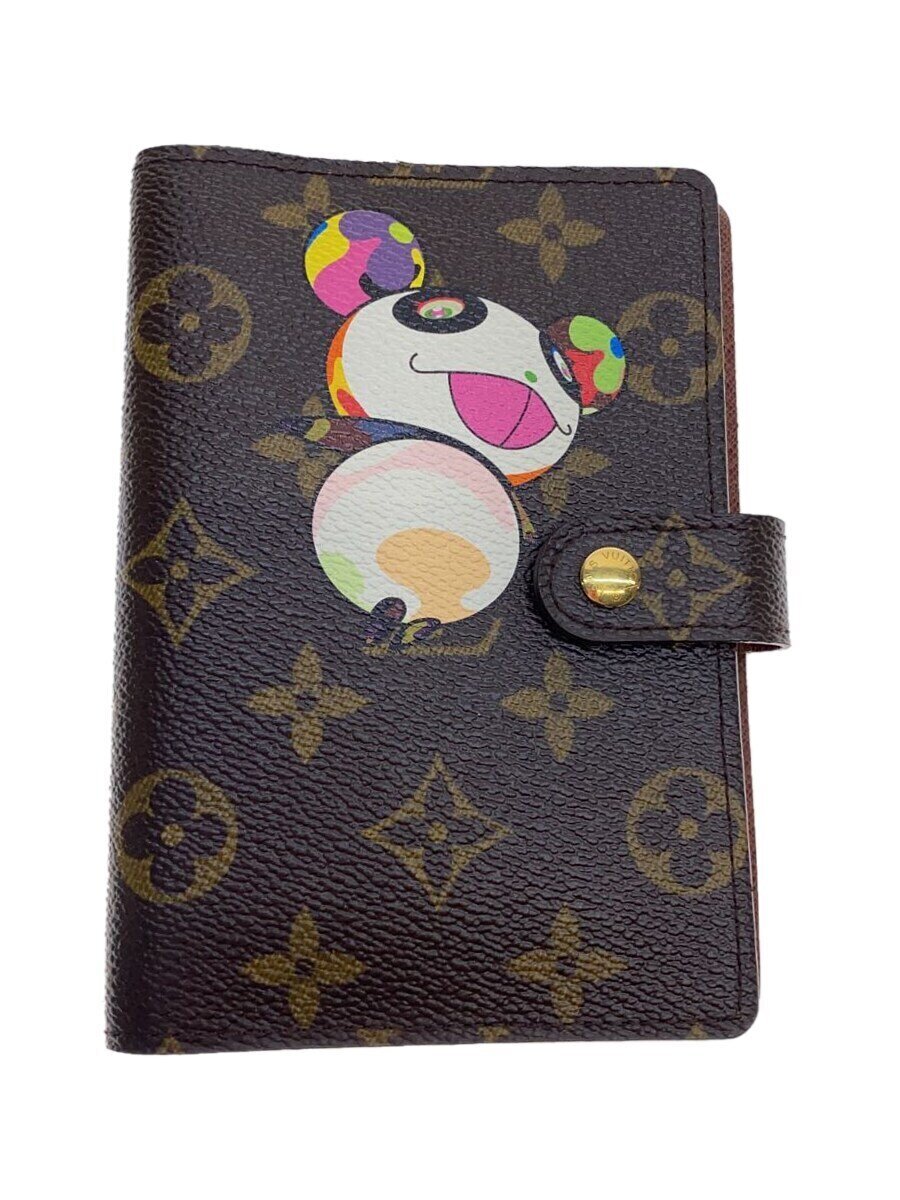 【中古】LOUIS VUITTON◆アジェンダPM_モノグラム・パンダ_BRW/PVC/BRW/レディース【服飾雑貨他】