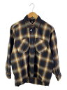 【中古】Ets.MATERIAUX◆ネルシャツ/1/コットン/BRW/オンブレCK/22-050-300-2601-3-0【メンズウェア】