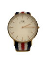 【中古】Daniel Wellington◆クォーツ腕時計/アナログ/--/WHT/B36R8【服飾雑貨他】