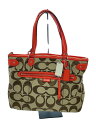 【中古】COACH◆トートバッグ_シグネチャー/キャンバス/ORN/総柄【バッグ】