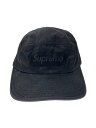 【中古】Supreme◆×MM6/24SS/Painted Camp Cap//コットン/BLK/メンズ【服飾雑貨他】