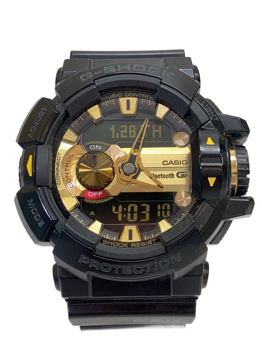 Rakuten - 【中古】CASIO◆クォーツ腕時計・G-SHOCK/デジアナ/ラバー/GLD/BLK【服飾雑貨他】