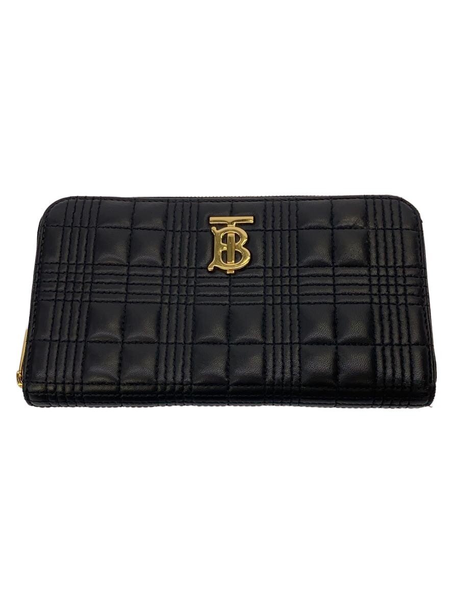 【中古】BURBERRY◆長財布/レザー/BLK/レディース/8049285【服飾雑貨他】