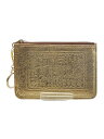 【中古】COACH◆カードケース/ゴールド/レディース/金色/【服飾雑貨他】