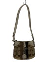 【中古】COACH◆シグネチャー/ショルダーバッグ/ベージュ/総柄/10265【バッグ】