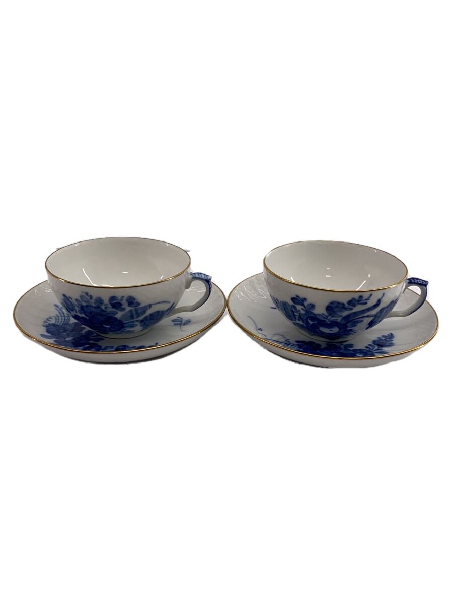 【中古】ROYAL COPENHAGEN◆カップ&ソーサー/2点セット/WHT/081/082【キッチン用品】
