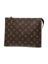 【中古】LOUIS VUITTON◆ポッシュ・トワレット26_モノグラム・キャンバス_BRW/PVC/BRW【バッグ】