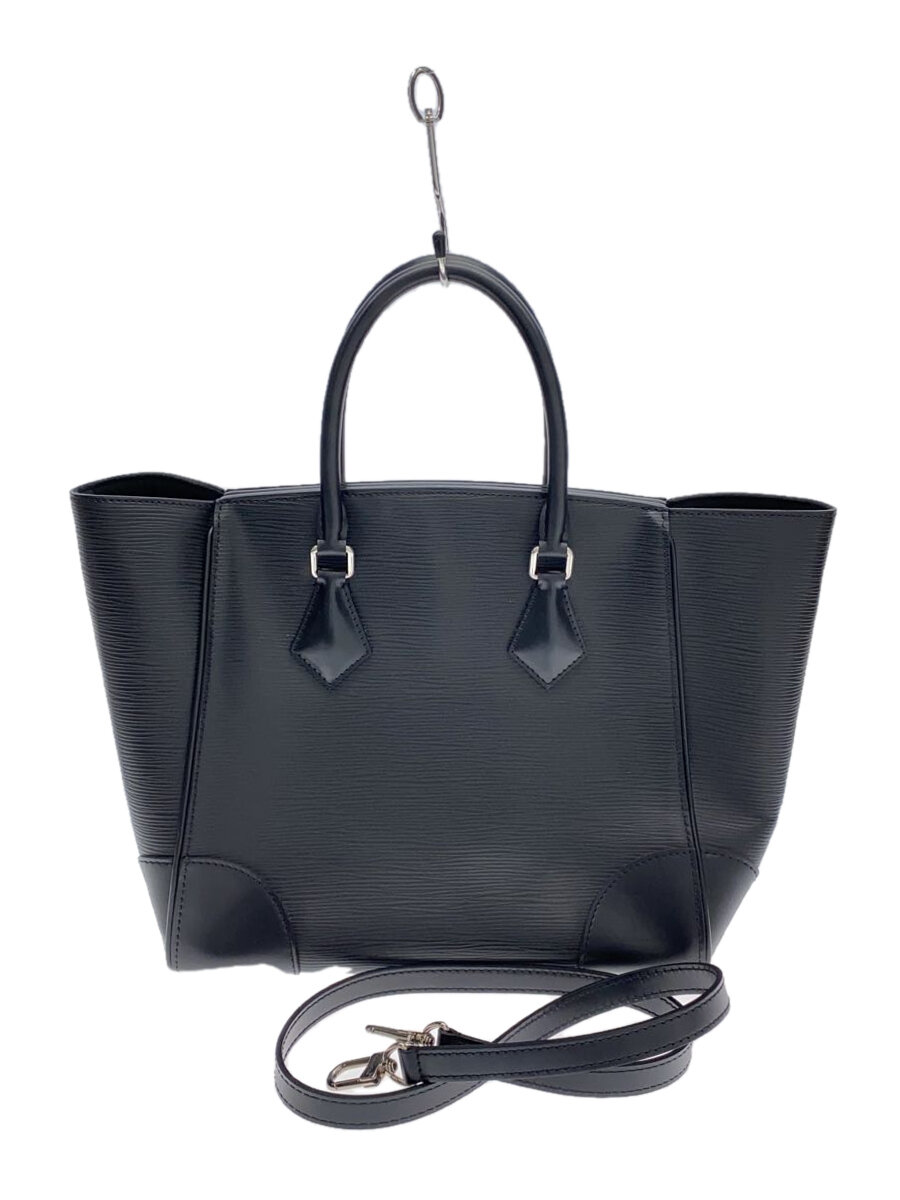 【中古】LOUIS VUITTON◆フェニックスMM_エピ_BLK/レザー/BLK/無地【バッグ】