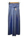 【中古】FRAY I.D◆ボトム/0/--/BLU/無地/FWFP252073/ナローベルトハイウエストワイドパンツ【レディースウェア】