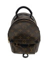 【中古】LOUIS VUITTON◆箱有/パームスプリングス・バックパックMINI_モノグラム・マカサー/PVC/ブラウン/ルイヴィトン【バッグ】